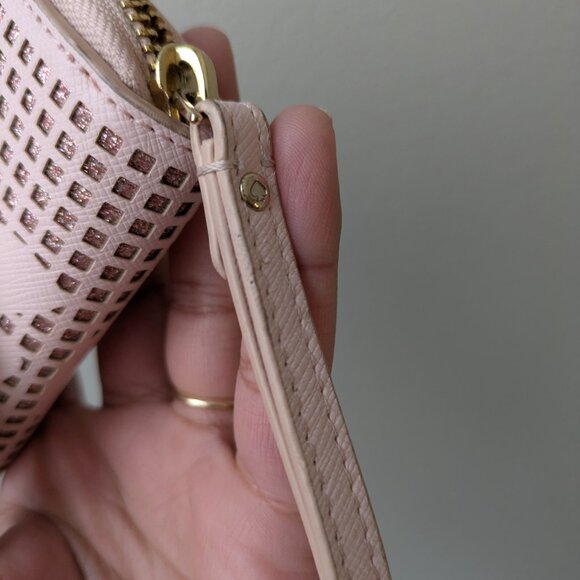 Kate Spade Sparkly Rose Pink Wallet w/Strap - Picture 5 of 5